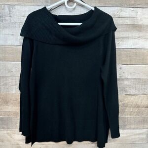 Marled Reunited Clothing Womens Black Cowl Neck Knit Sweater Size XL